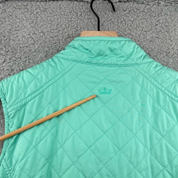 PETER MILLAR Womens Element Warmth Reversible Quilted Vest Size Small Green Blue - Picture 5 of 8